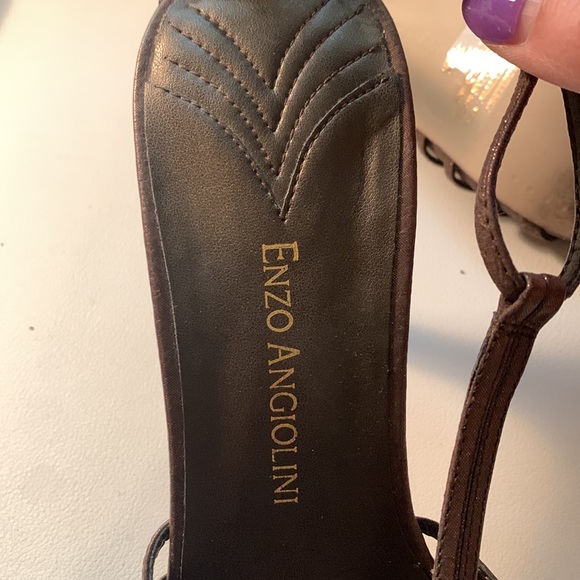 Enzo Angiolini Brown Shimmer Heels - Picture 6 of 7